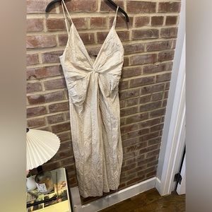 Zara beige midi dress
